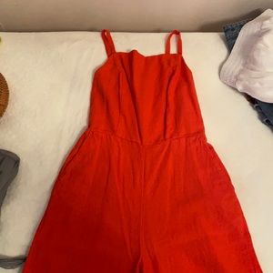 Never worn coral pink jumpsuit